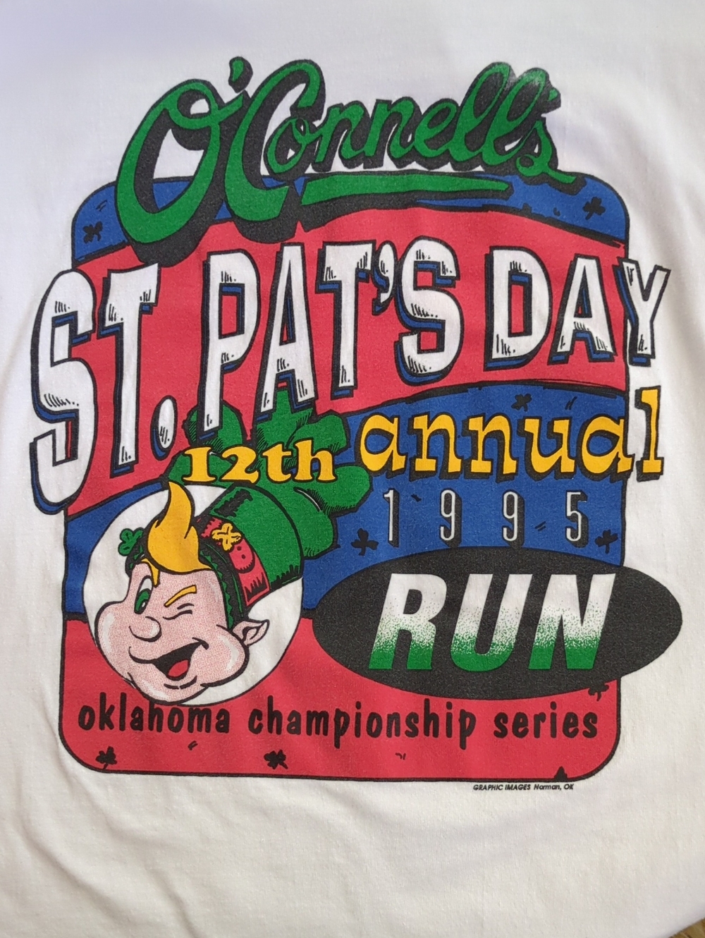 Vintage 90s O'Connell's St. Pat's Run Long Sleeve T-shirt Size M